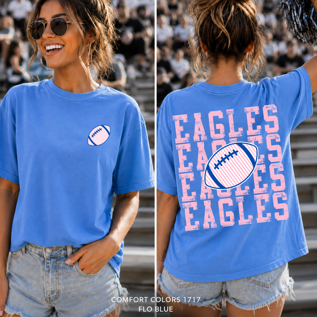 Seersucker Striped Football customizable DTF transfer