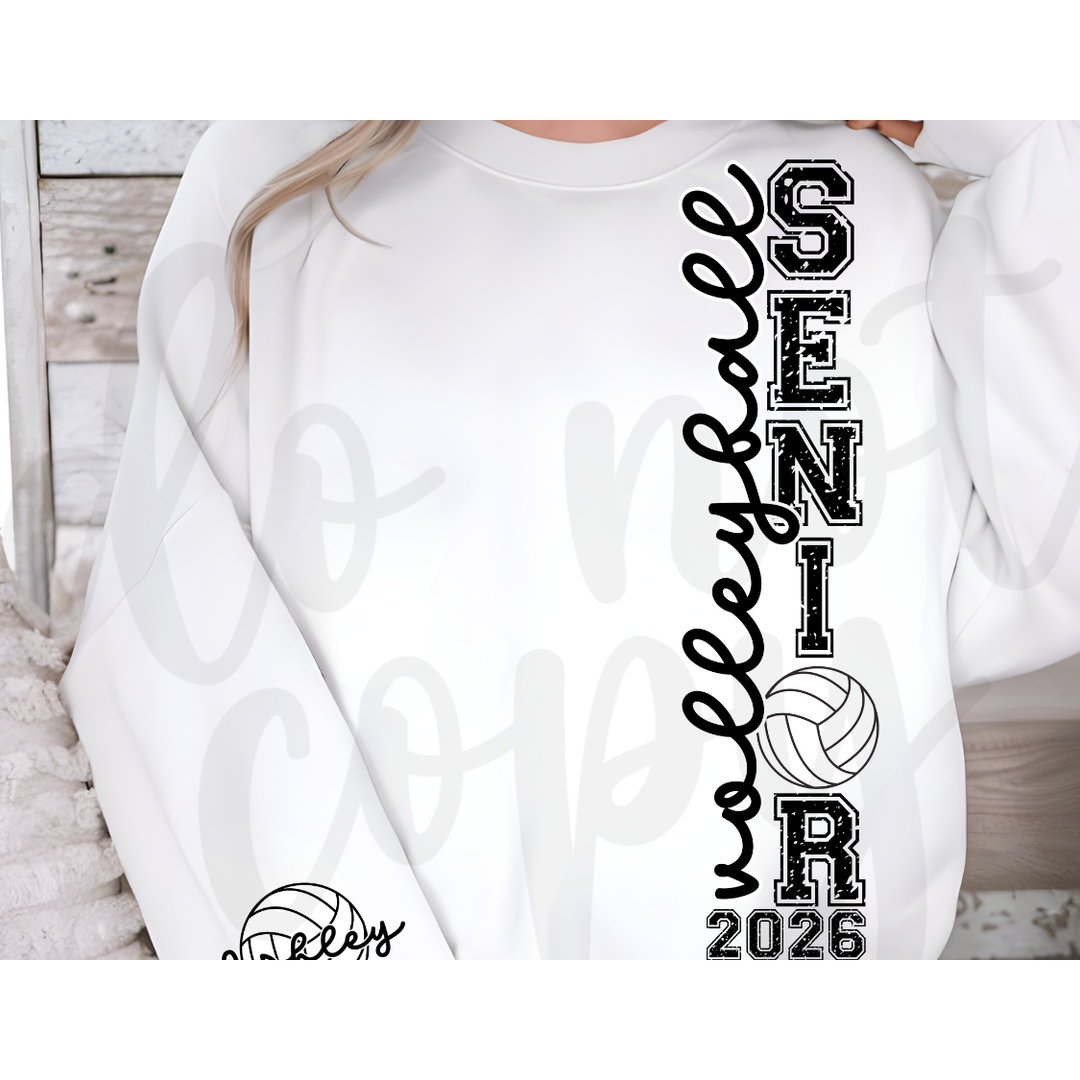 Senior Volleyball Vertical customizable DTF transfer