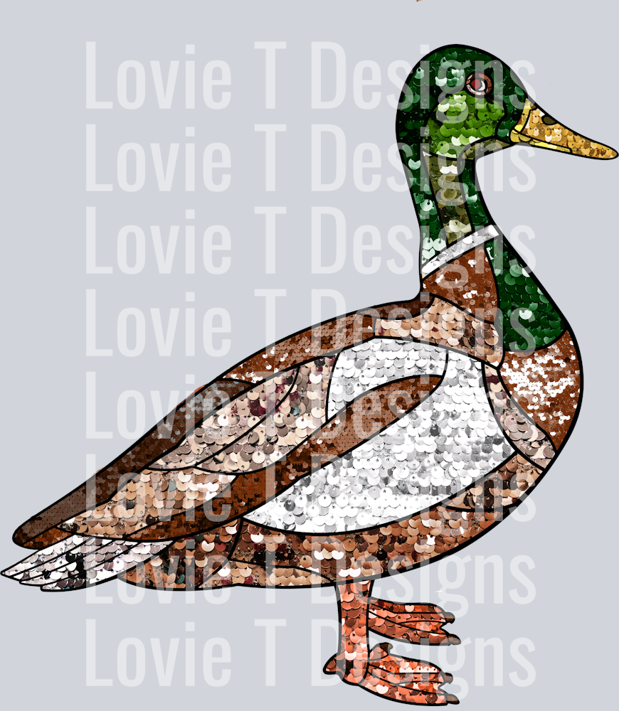 sequin duck mallard