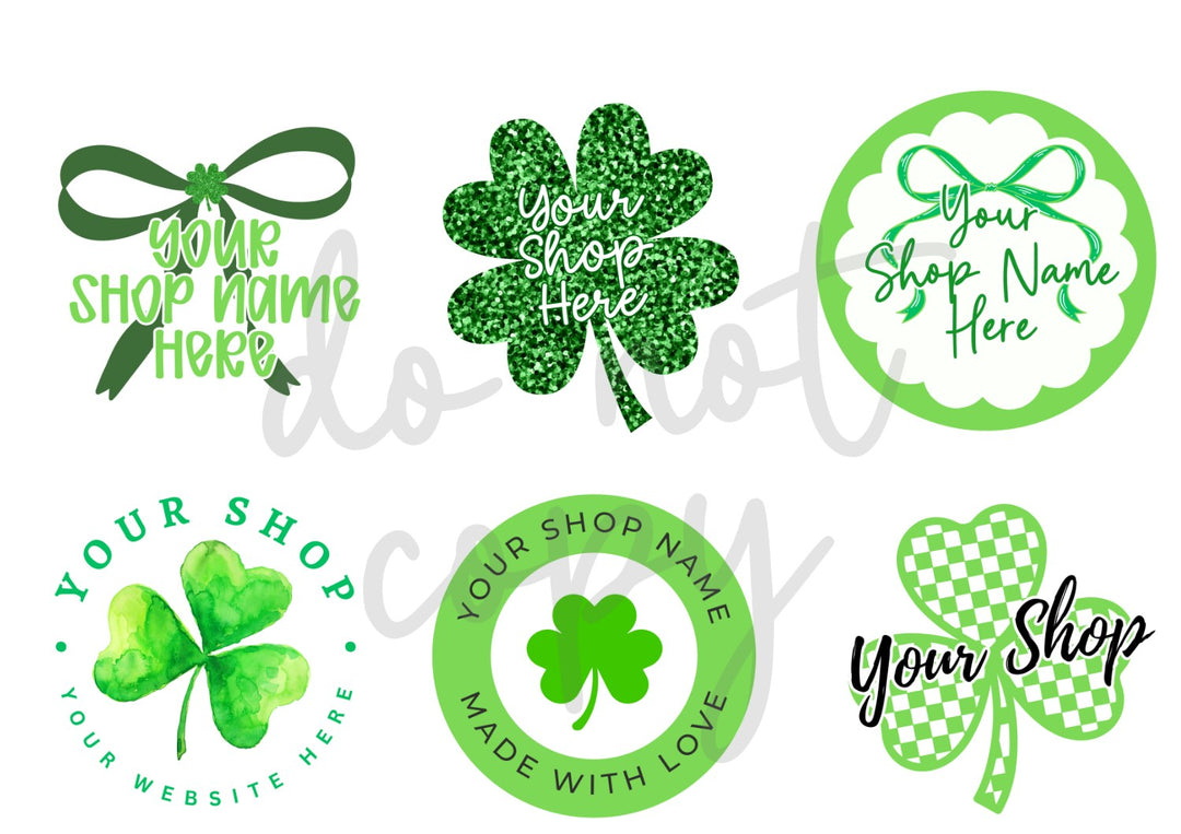 St. Patrick's Day Business Logos customizable DTF transfer mockup