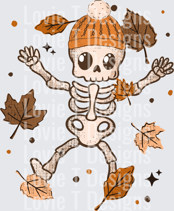 Skellie Fall Leaves (Front) DTF Transfer design