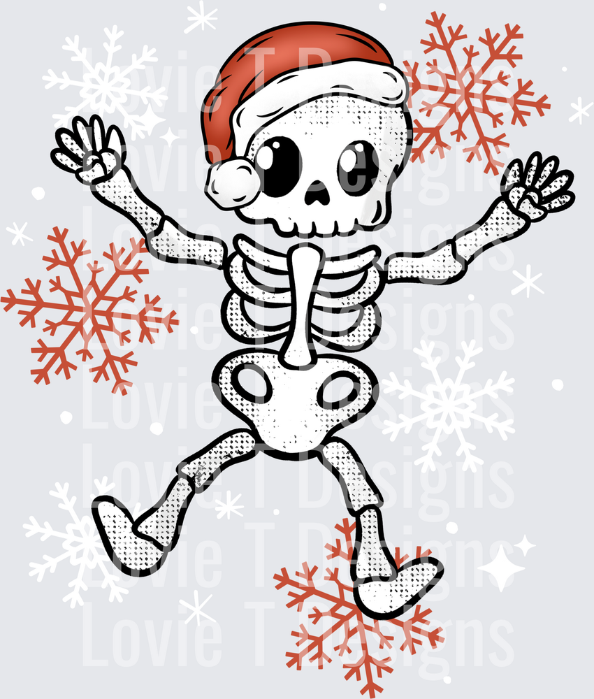 Skellie Snowflakes (Front) DTF Transfer design