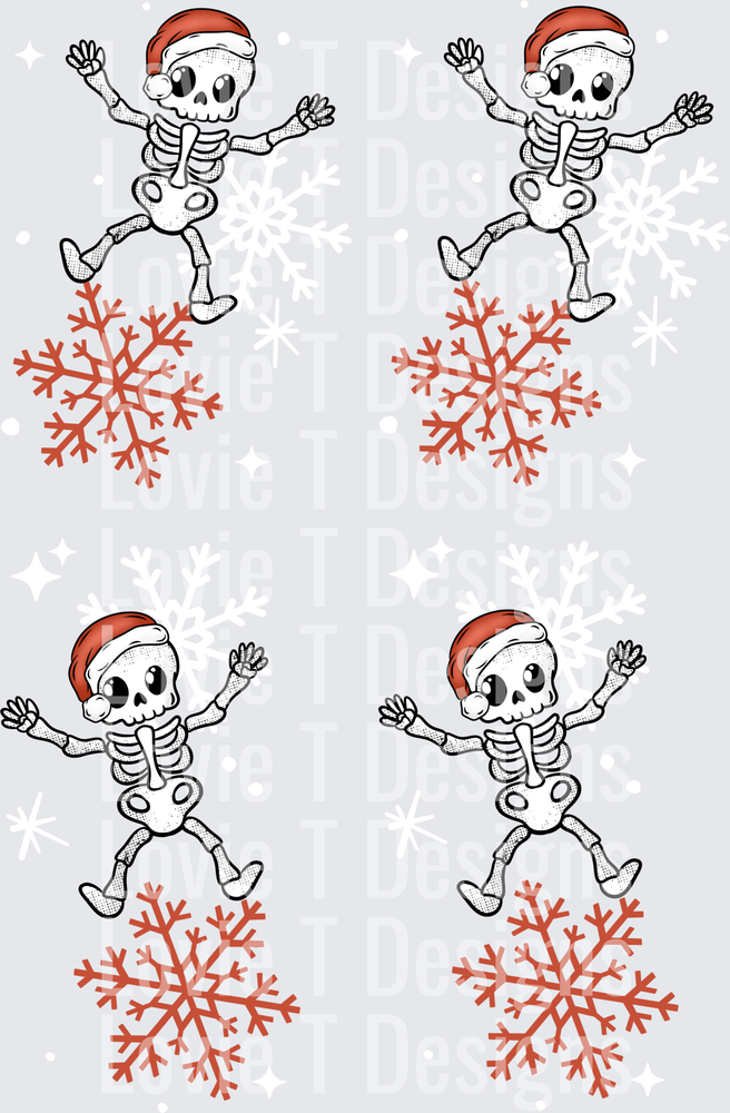 Skellie Snowflakes (Sleeve) DTF Transfer design