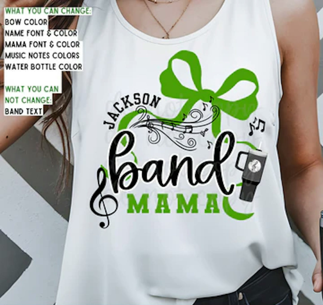 Band Mama customizable DTF transfer mockup
