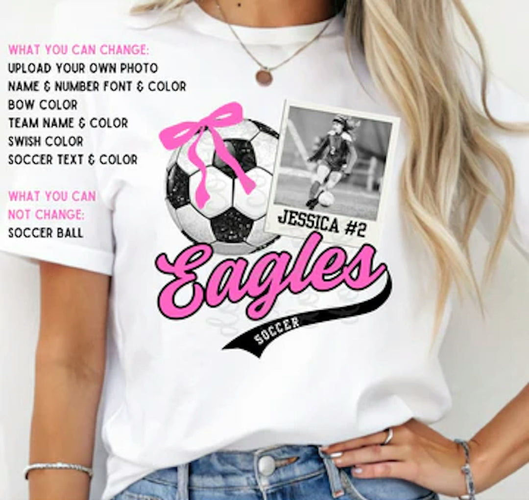 Soccer Polaroid customizable DTF transfer mockup
