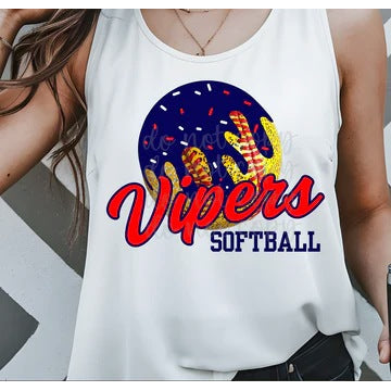 Softball Drip Team Name customizable DTF transfer