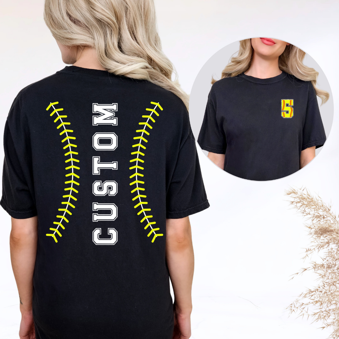 Softball Stitching customizable DTF transfer