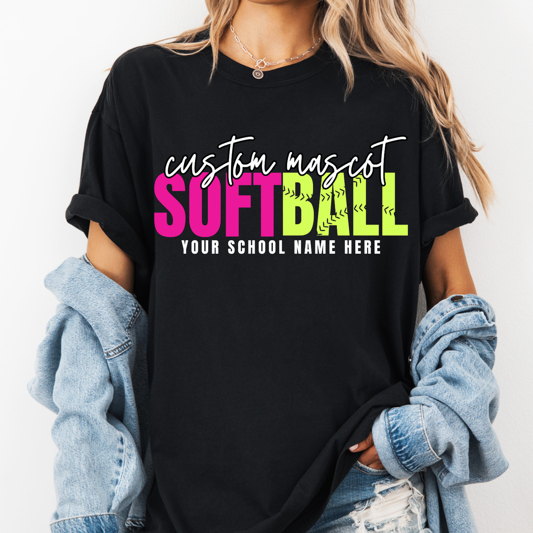 Softball customizable DTF transfer