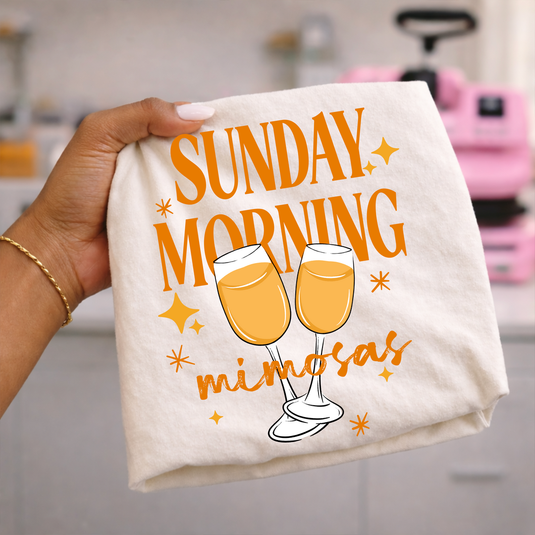 Sunday Morning Mimosas DTF transfer – mockup