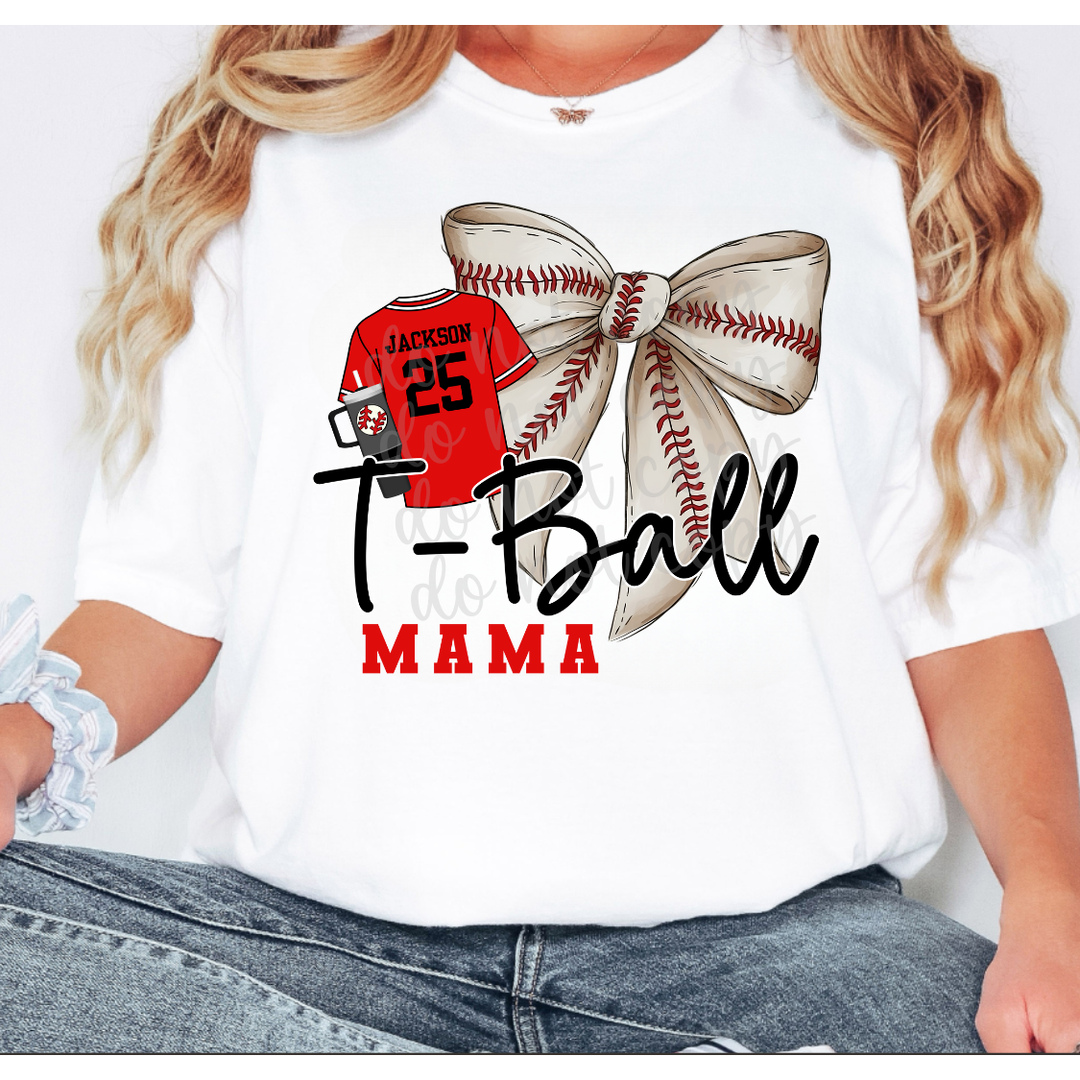 T-Ball Mama customizable DTF transfer