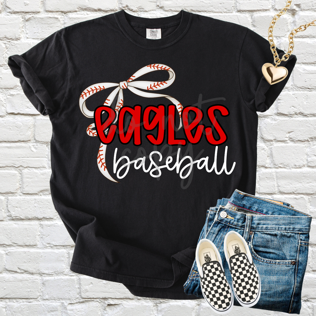 Thin Baseball Bow customizable DTF transfer