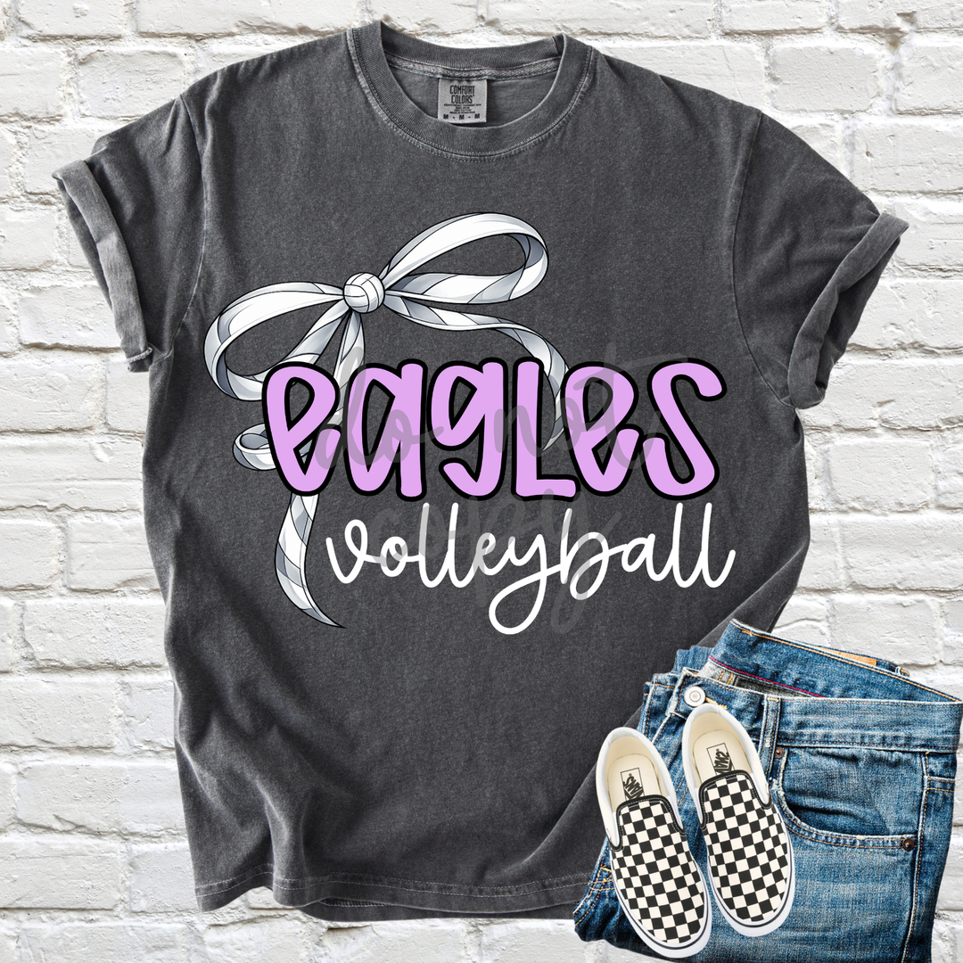 Thin Volleyball Bow customizable DTF transfer
