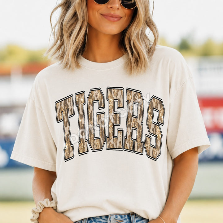 Tigers Camo Leopard mascot DTF transfer