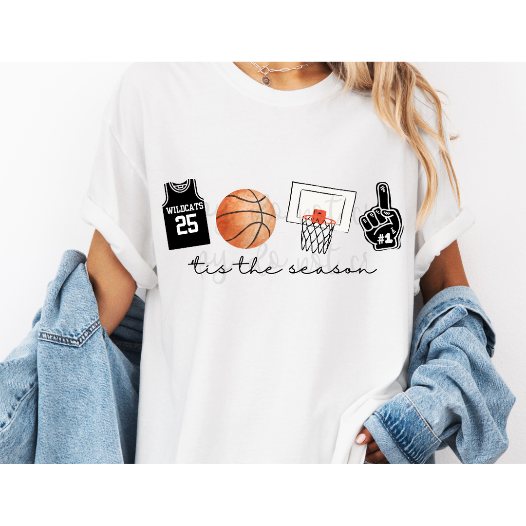 Tis the Season Basketball customizable DTF transfer