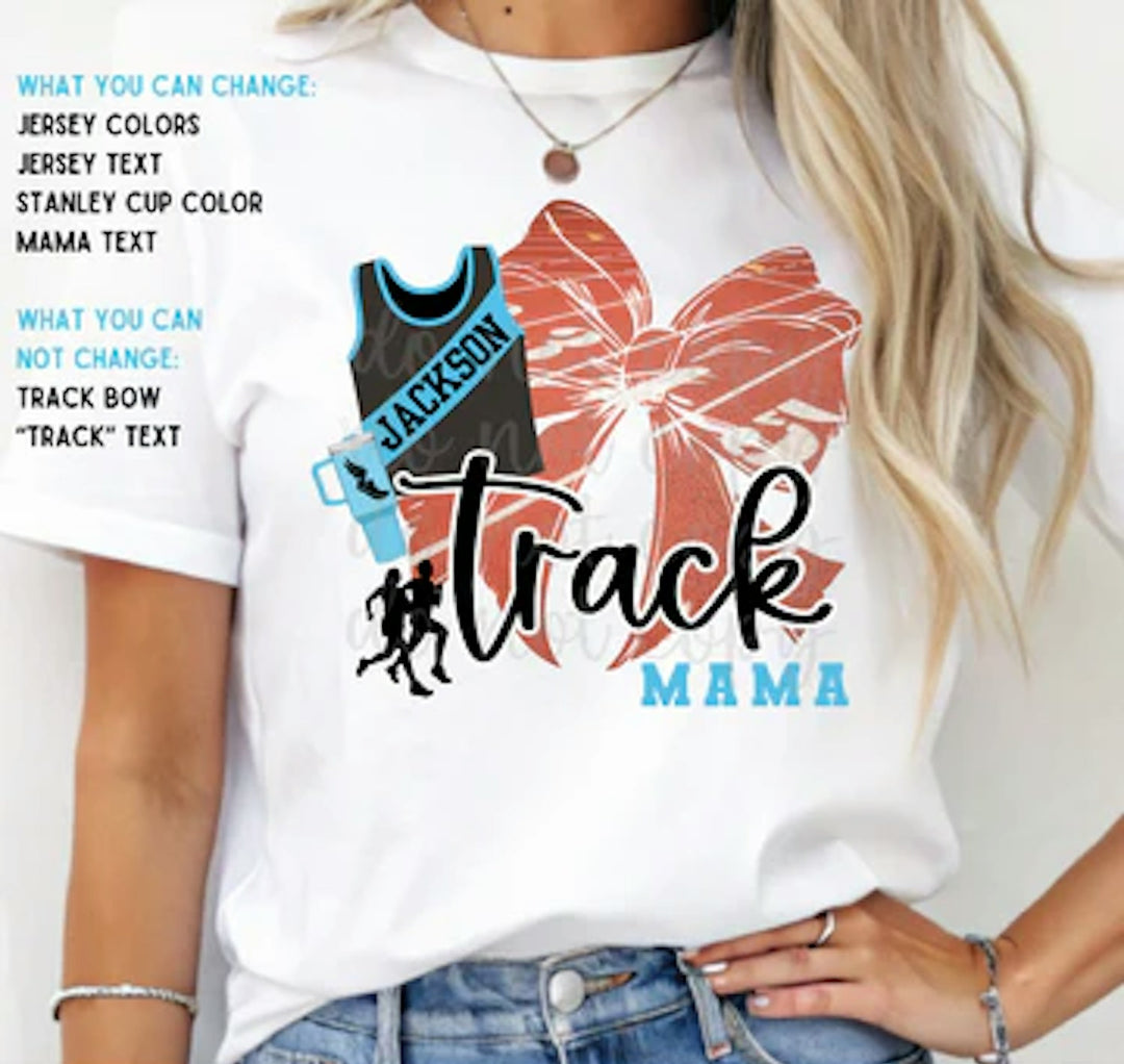 Track Mama customizable DTF transfer mockup