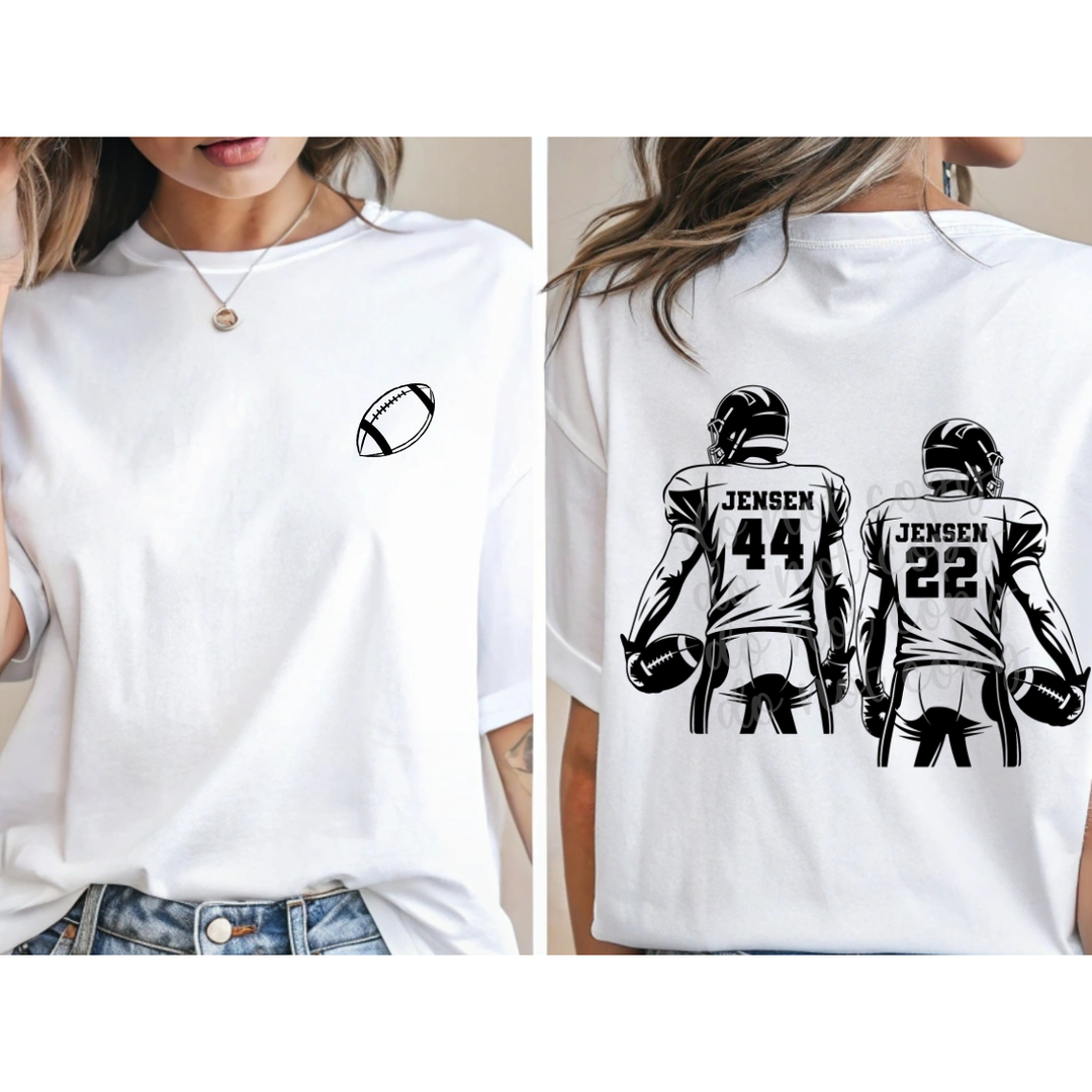 Two Football Players with Pocket Design customizable DTF transfer