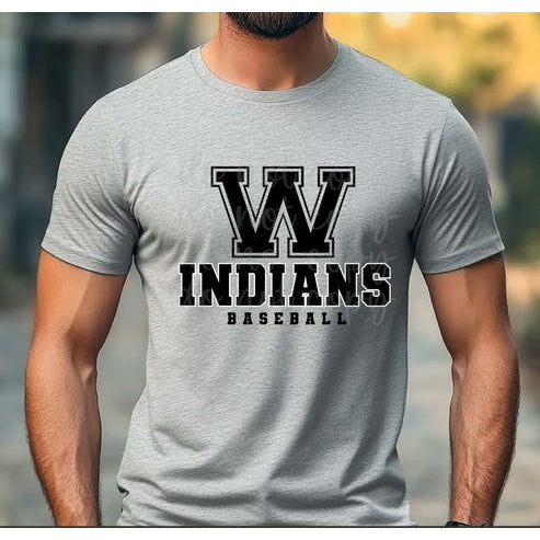Varsity Letter Baseball customizable DTF transfer