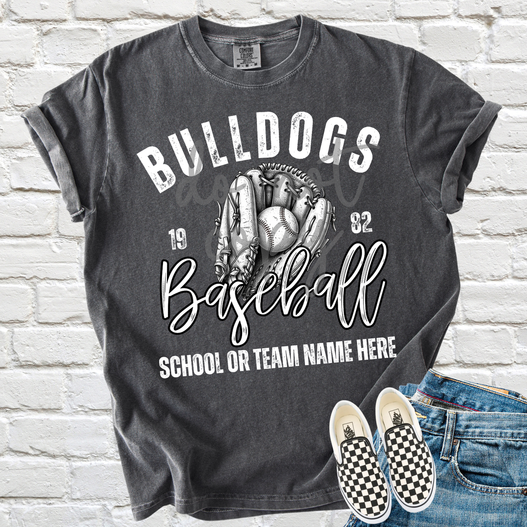 Vintage Baseball Glove customizable DTF transfer