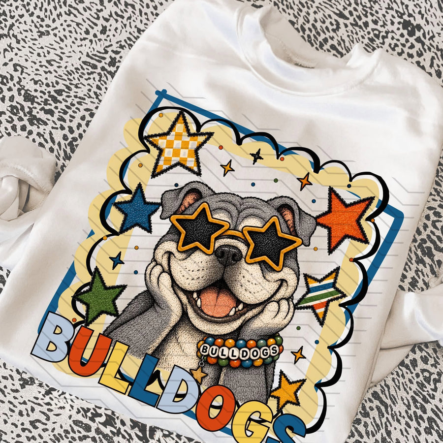 Vintage Preppy Mascots Bulldogs tee