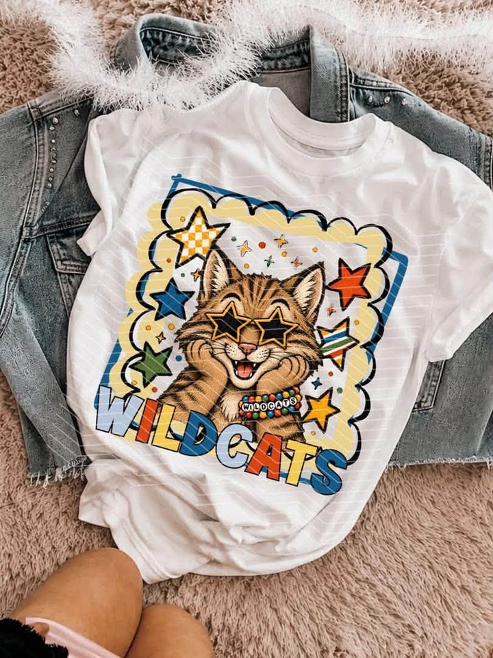 Vintage Preppy Mascots Wildcats tee