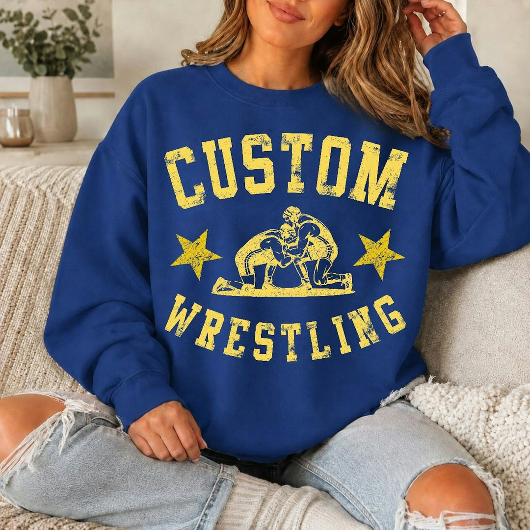 Vintage Wrestling customizable DTF transfer mockup