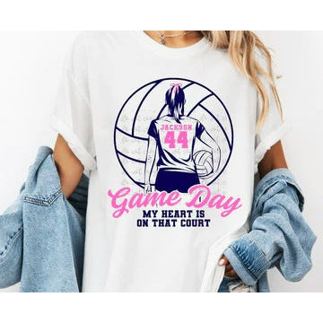 Volleyball Game Day customizable DTF transfer