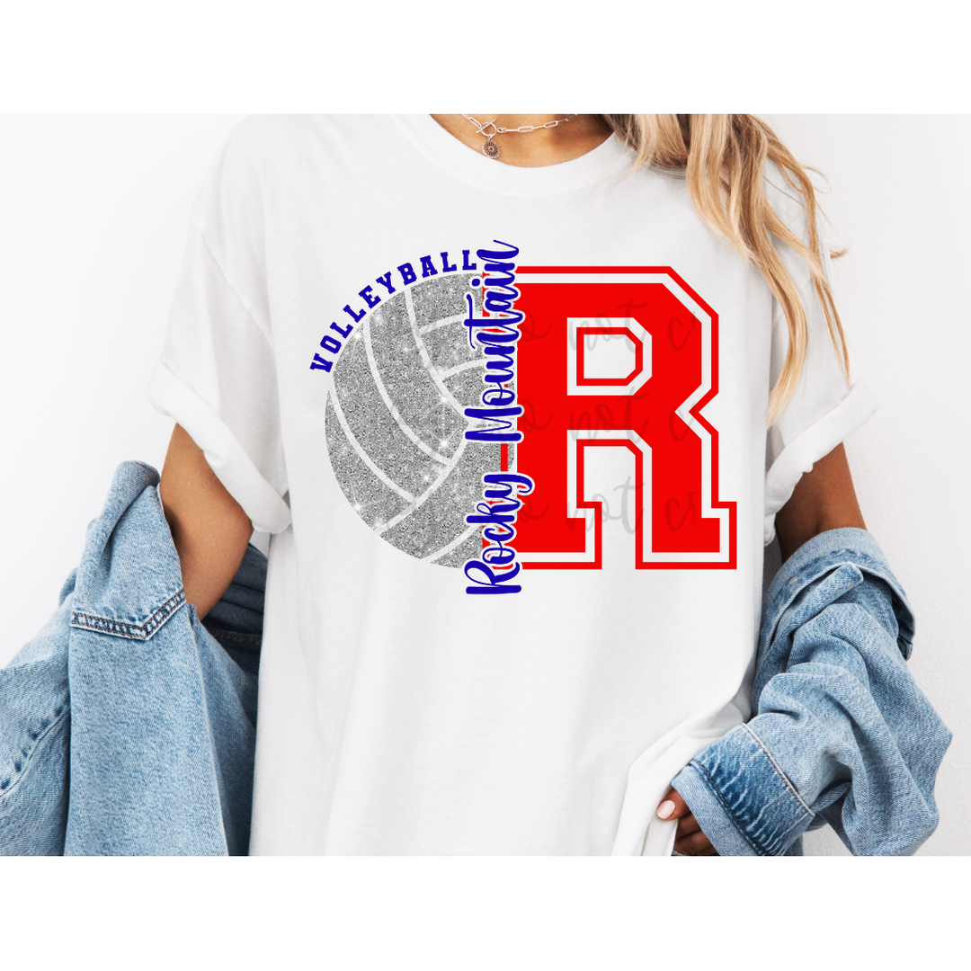 Volleyball Initial customizable DTF transfer
