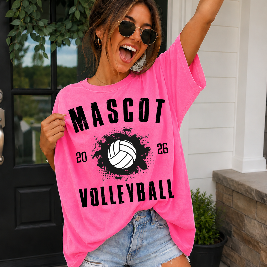 Volleyball Splash customizable DTF transfer
