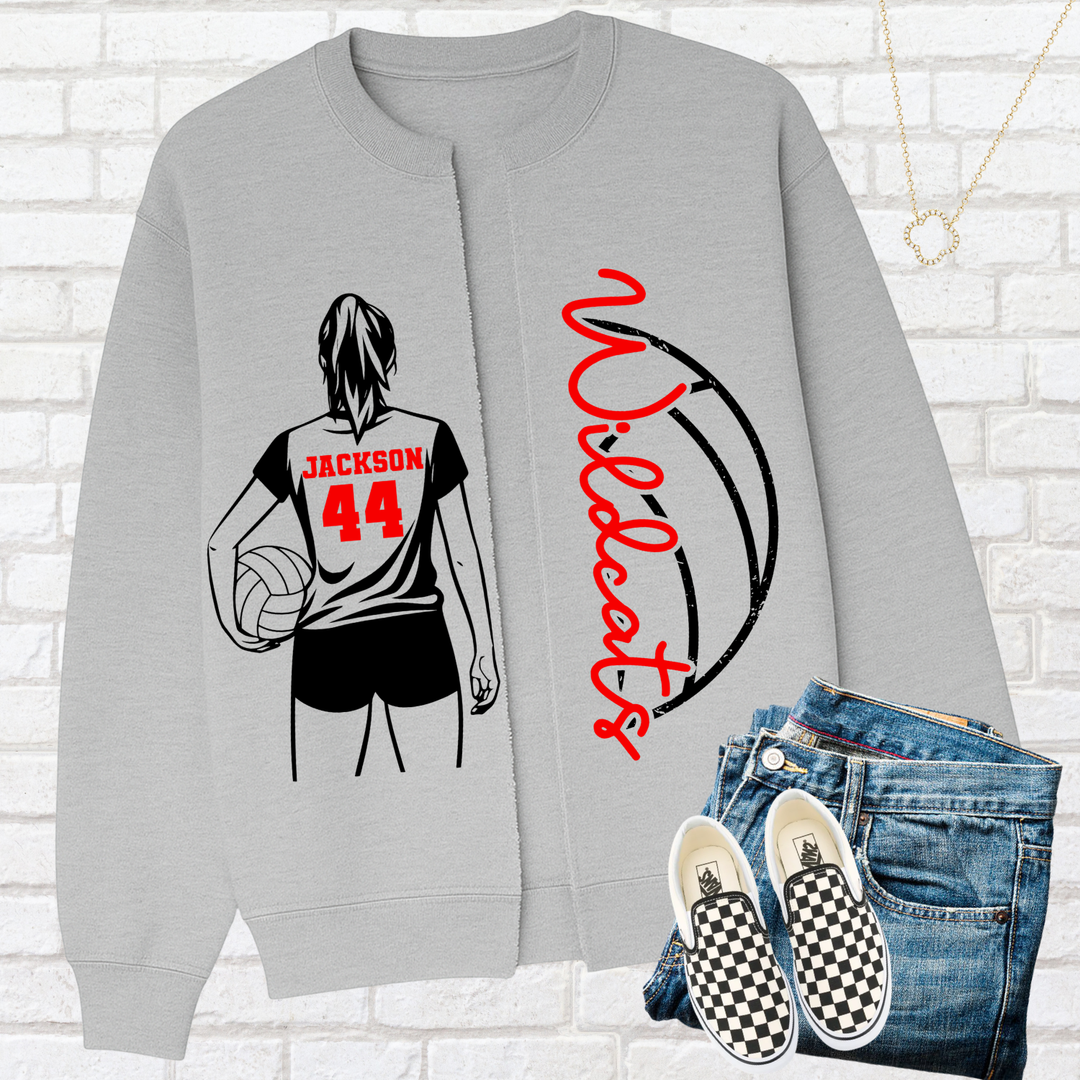 Volleyball Split Sweatshirt customizable DTF transfer