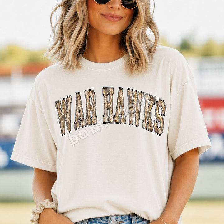 War Hawks Camo Leopard mascot DTF transfer