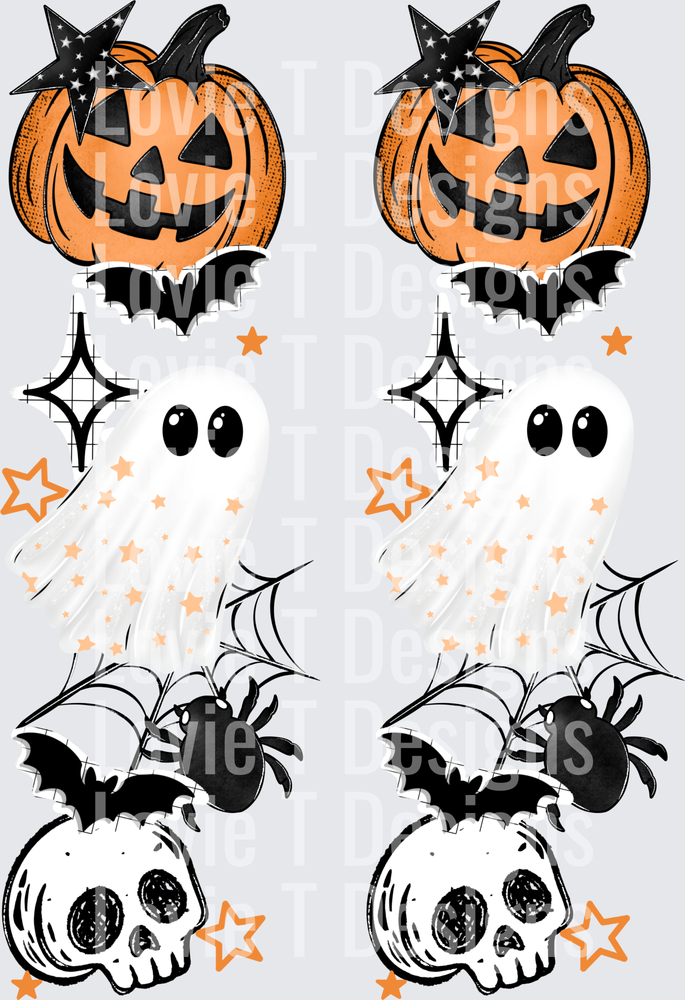 Spooky Vibes Sleeves Halloween DTF transfer design