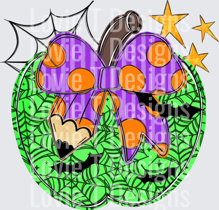 Halloween Apple DTF transfer