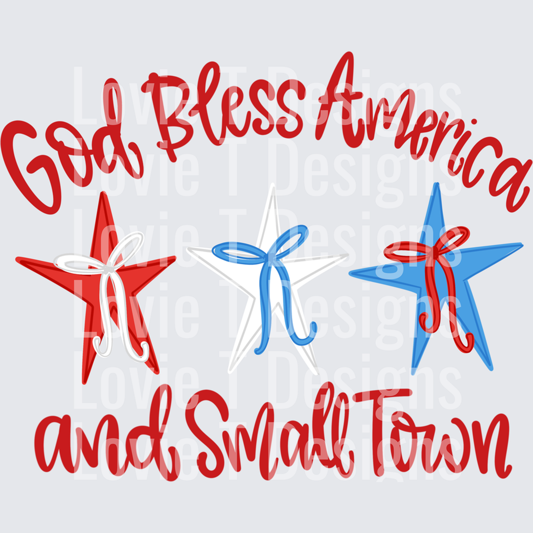 Small Town with Bows – DTF Transfer