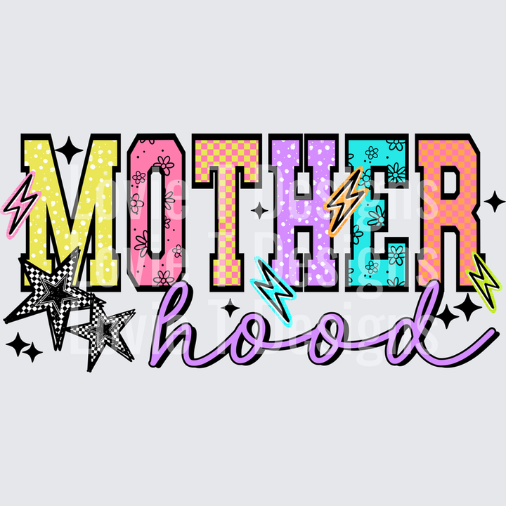 Motherhood Varsity and Cursive – DTF Transfer