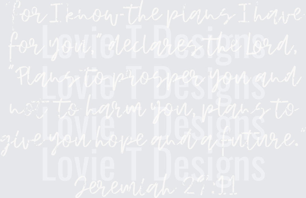 GOD HAS A PLAN YOU HAVE A PURPOSE BACK DISTRESSED