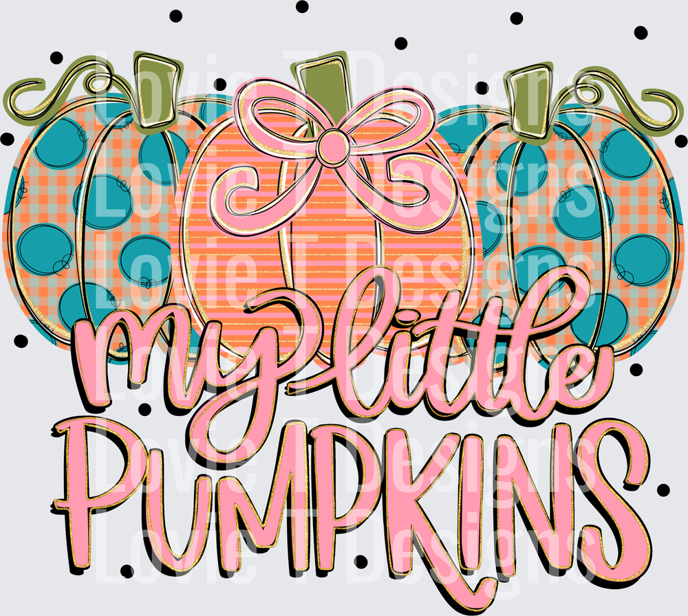 My Little Pumpkins DTF transfer
