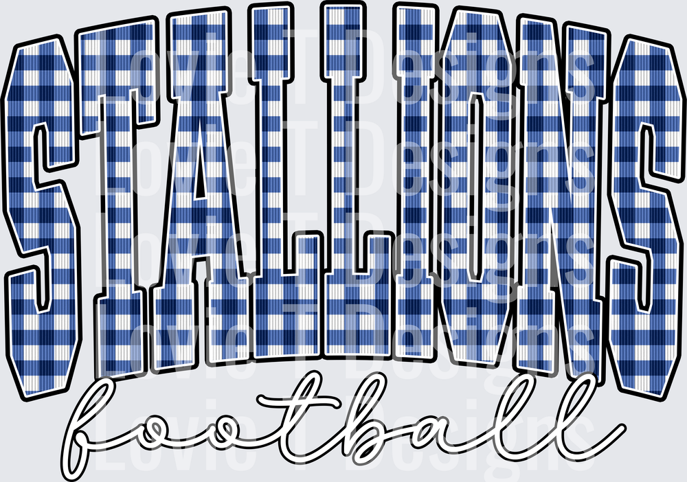 STALLIONS FOOTBALL ROYAL GINGHAM