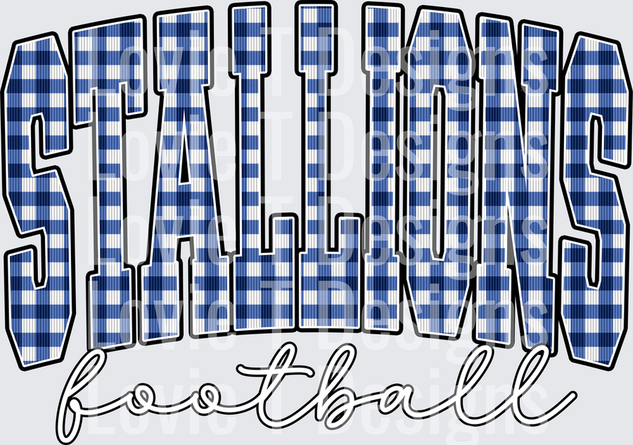 STALLIONS FOOTBALL ROYAL GINGHAM