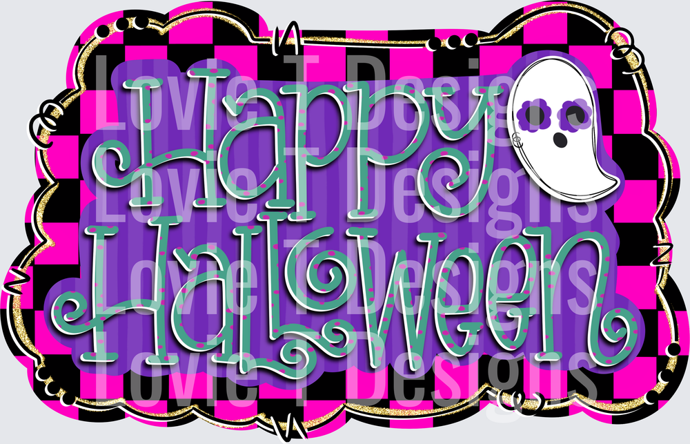Happy Halloween Colorful DTF transfer