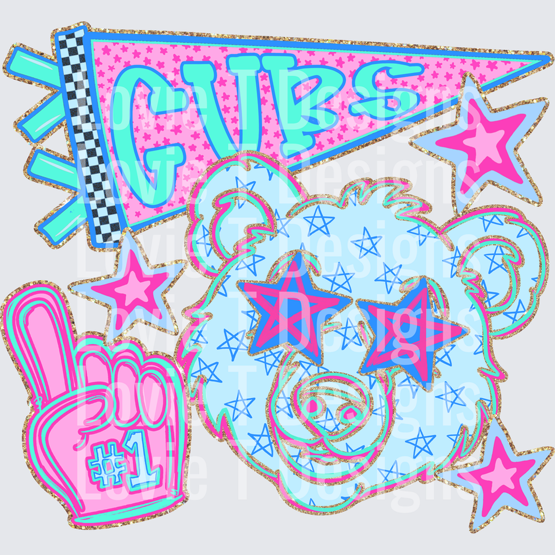 Doodle Star Mascots Cubs Cutie – DTF Transfer – product image