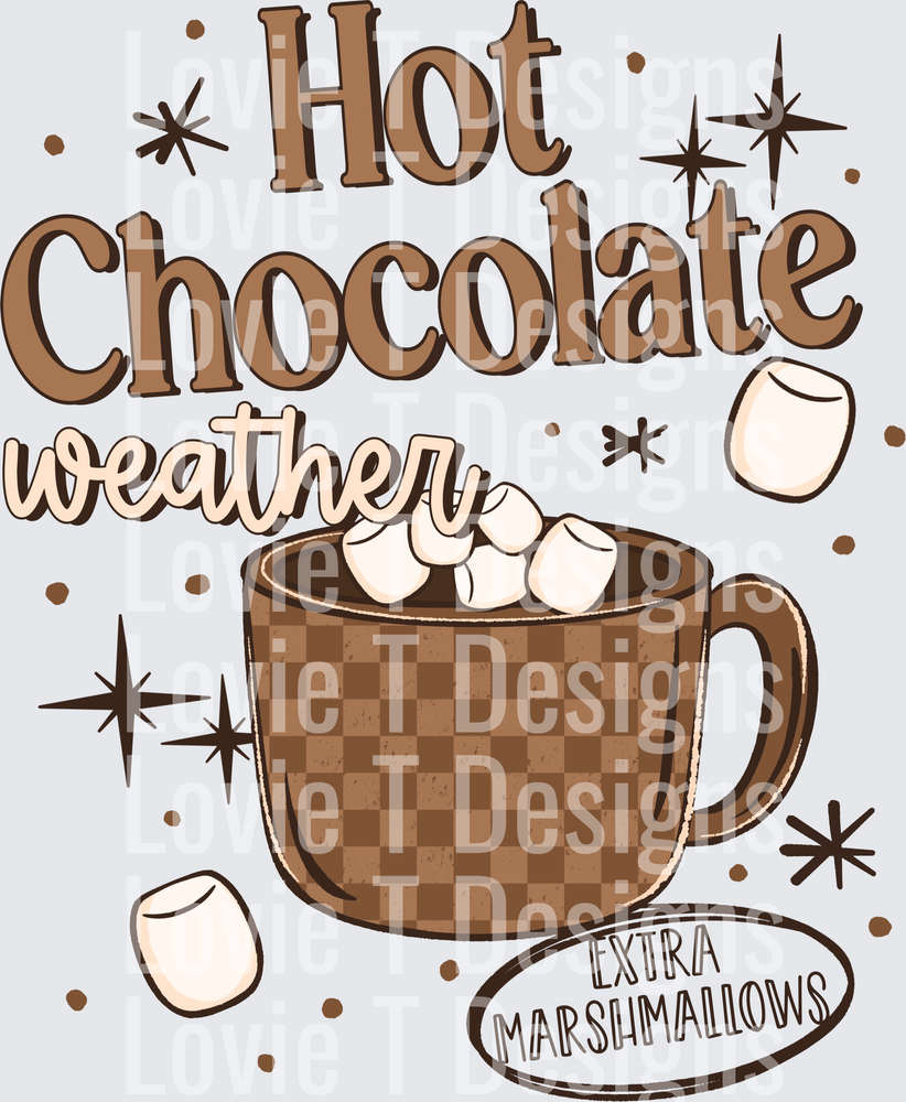 Hot Chocolate Weather DTF transfer design