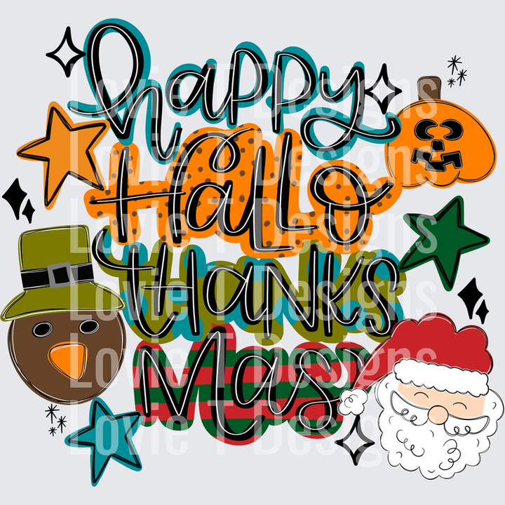 Happy Hallo Thanks Mas – DTF Transfer – product image