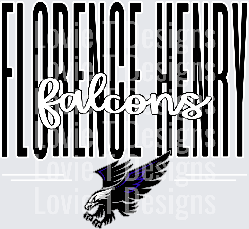 FLORENCE HENRY FALCONS TALL MASCOT