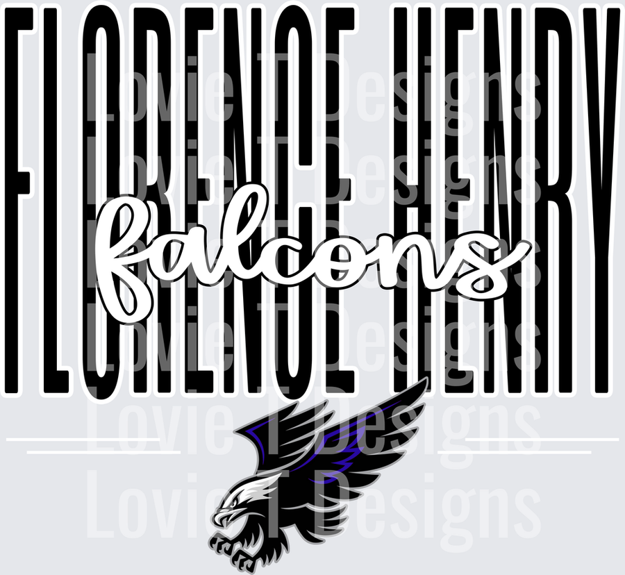 FLORENCE HENRY FALCONS TALL MASCOT