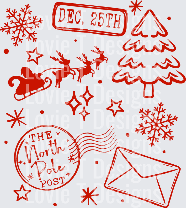 Dec 25th Santa Sack (Red) DTF transfer design