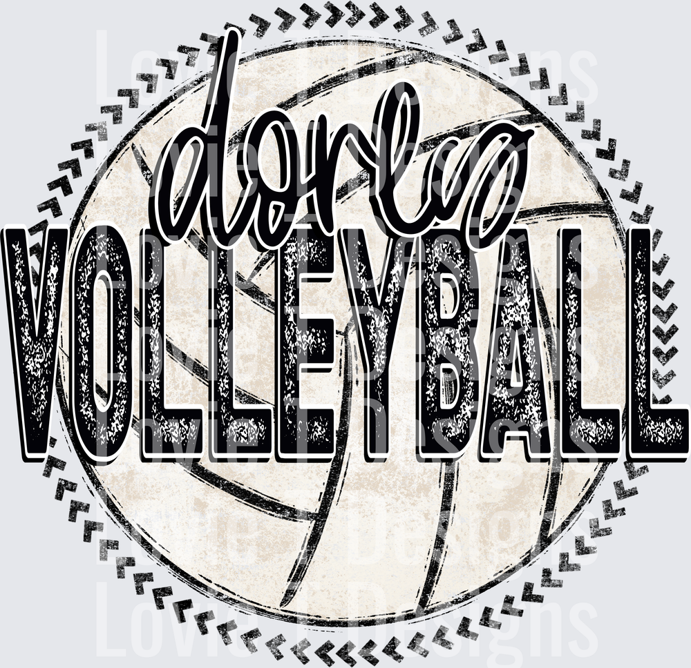 Volleyball DORES Grunge Circle