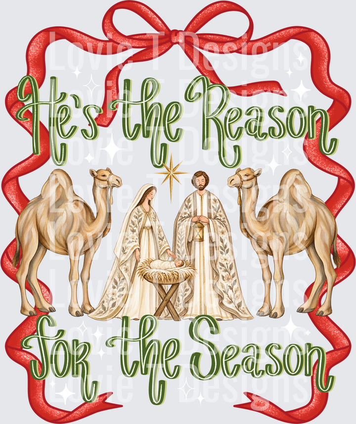 He's the Reason for the Season DTF transfer design