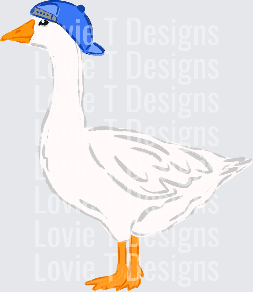 Boy Duck summer DTF transfer design