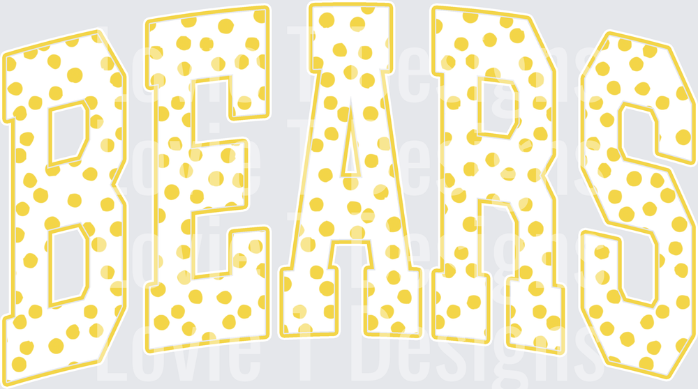 BEARS YELLOW COR DOTTED