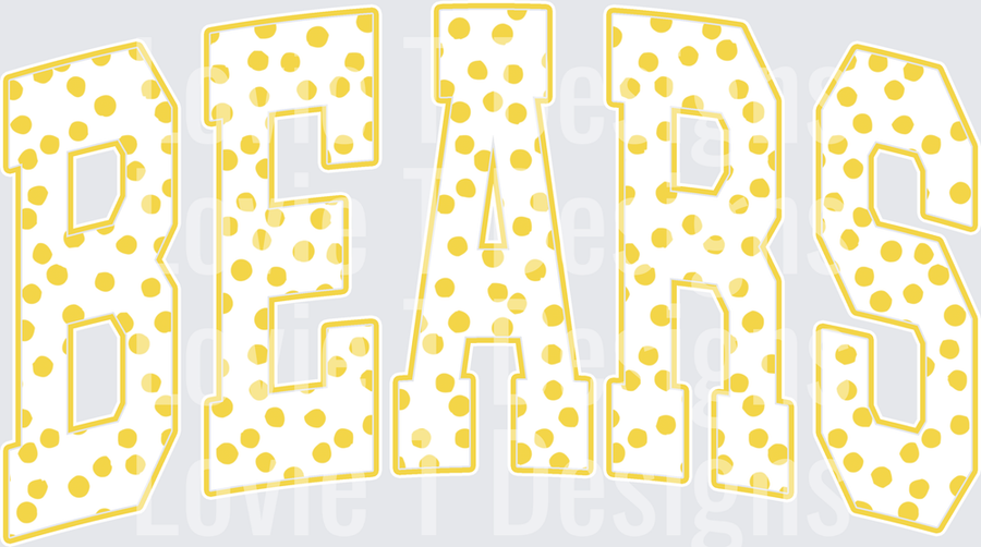 BEARS YELLOW COR DOTTED